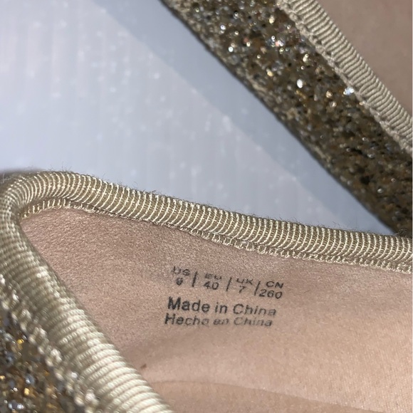 GAP Glittering Gold Ballet Flats US9 - Picture 2 of 4